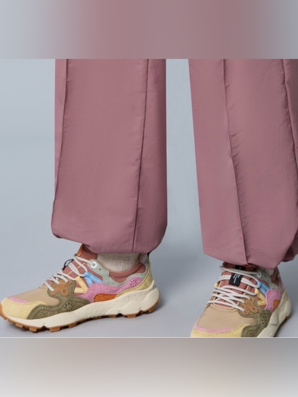 NWT Flower Mountain Yamano 3 Sneakers in Cream-Military-Pink - Picture 5 of 16